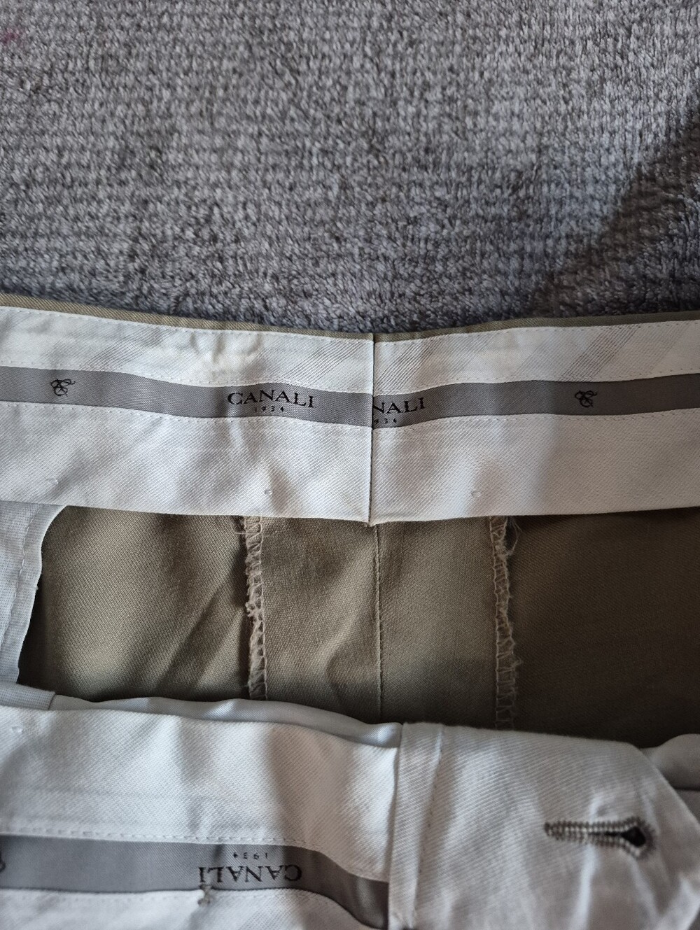 Canali Italian 100% Wool Pleated Front Khaki Dress Pants 40x32 Quiet Luxury - Picture 2 of 8